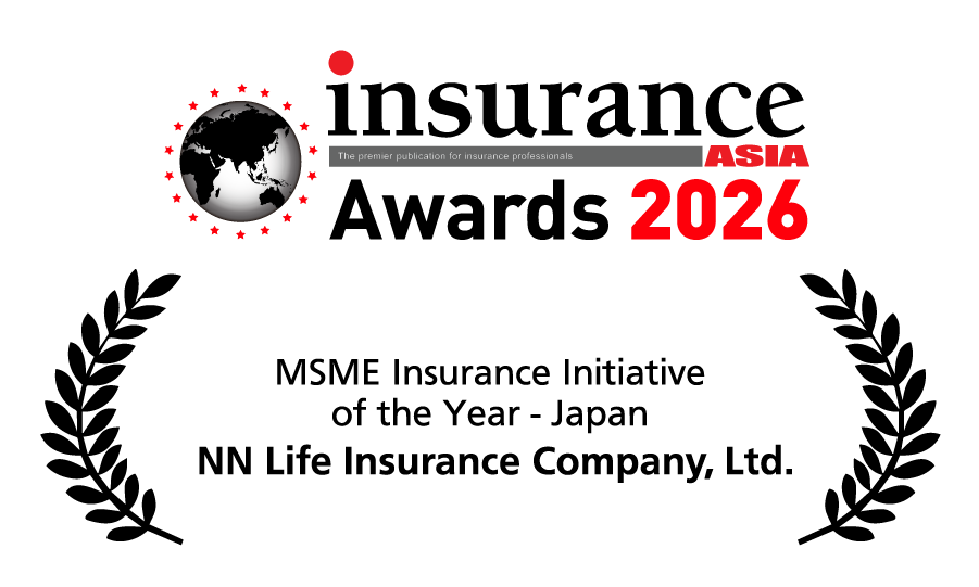 NN Life Insurance Company, Ltd.がInsurance Asia Awards 2026のLife Insurance Company of the Year - Japanを受賞したことを示す受賞ロゴ